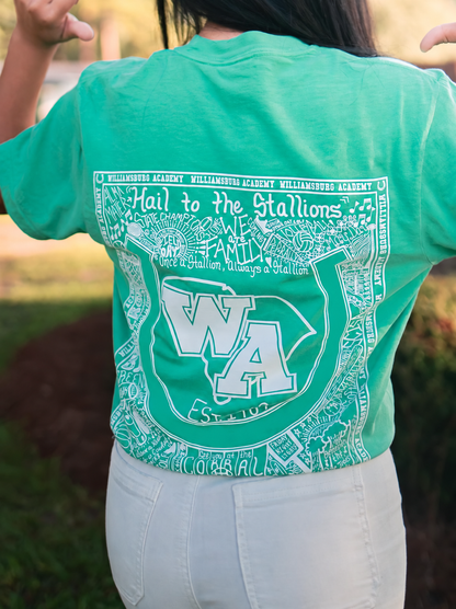 Adult Island Green and Dark Grey (Short Sleeve)