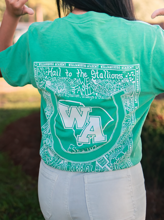 Adult Island Green and Dark Grey (Short Sleeve)
