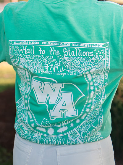 Adult Island Green and Dark Grey (Long Sleeve)