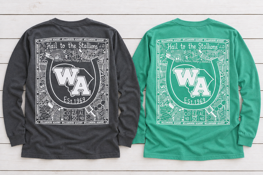 Adult Island Green and Dark Grey (Long Sleeve)